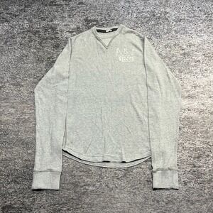 NWT Abercrombie & Fitch Muscle Long Sleeve Thermal Shirt Mens XXL Gray Y2K